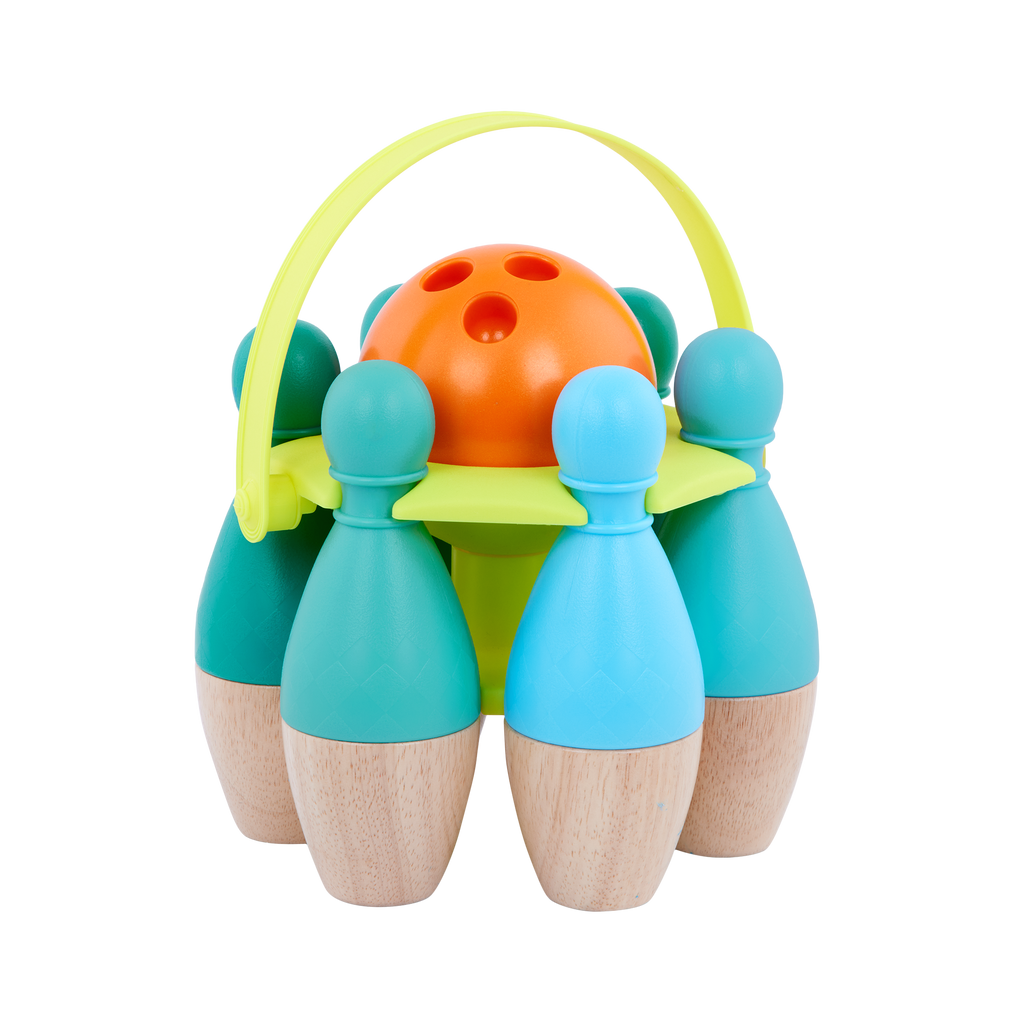 B. toys – B. sports Wooden Bowling Set