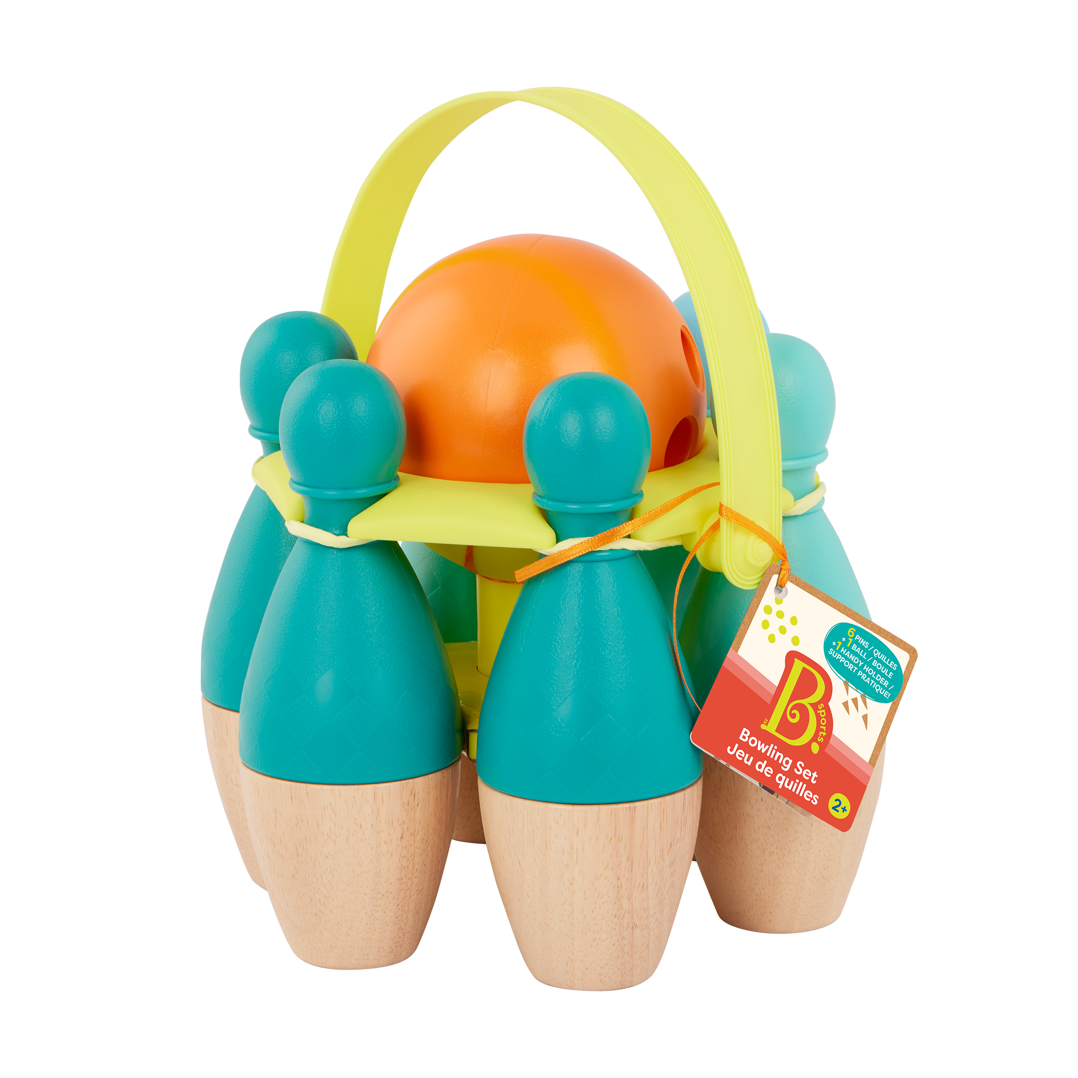 B. toys – B. sports Wooden Bowling Set