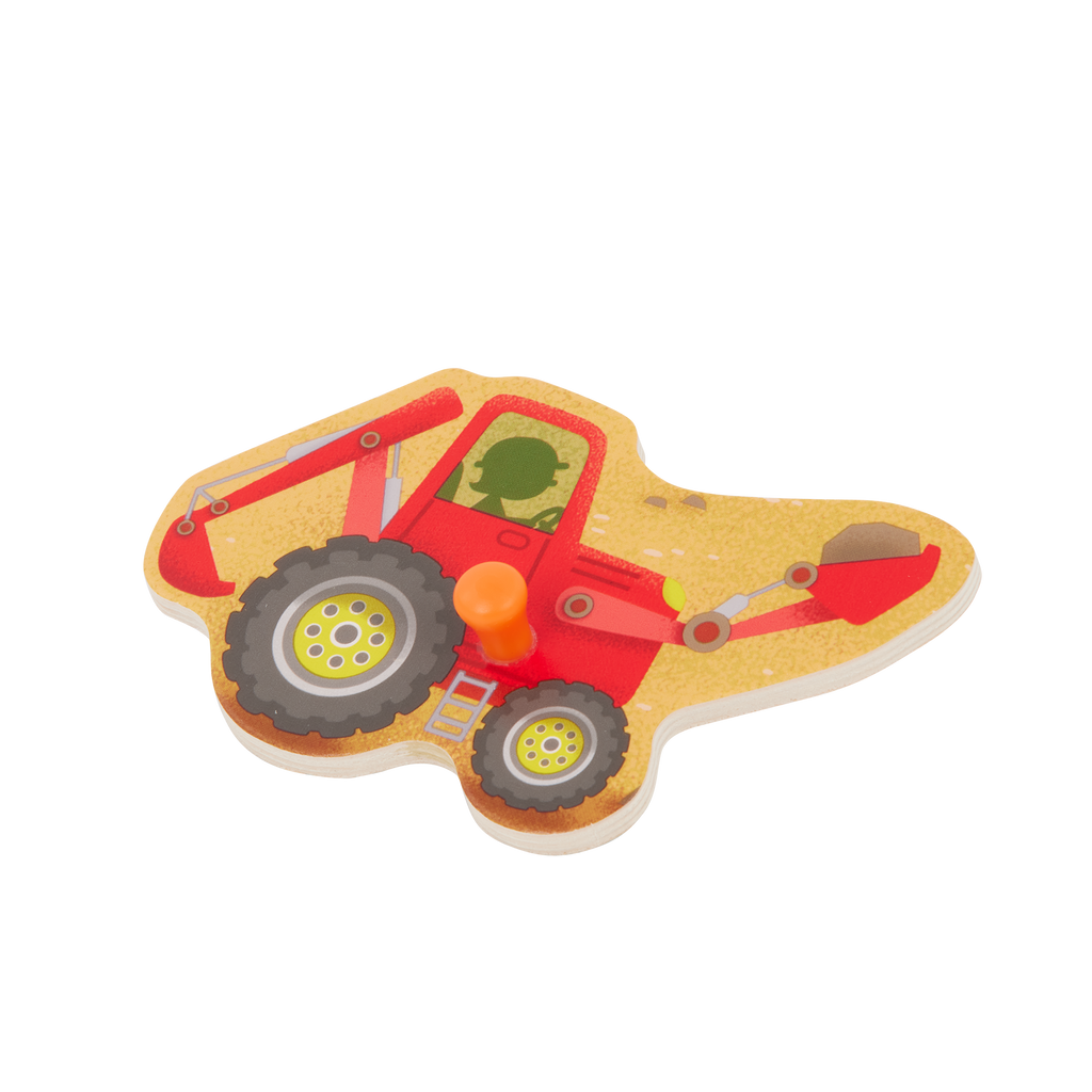 Wooden peg puzzles for toddlers trucks cars construction
