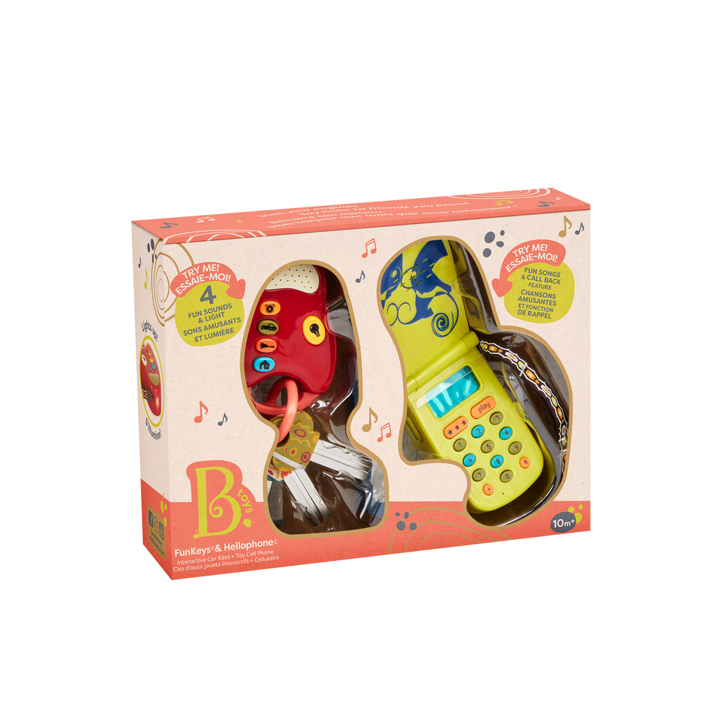 B. toys – FunKeys; Hellophone