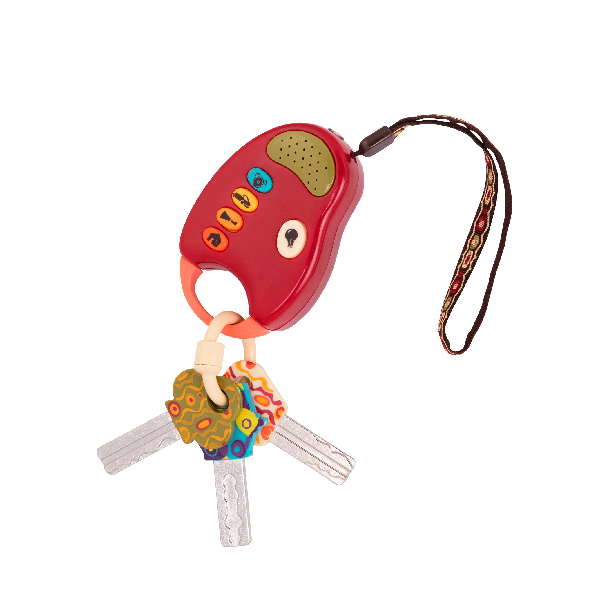 B. toys – FunKeys; Hellophone