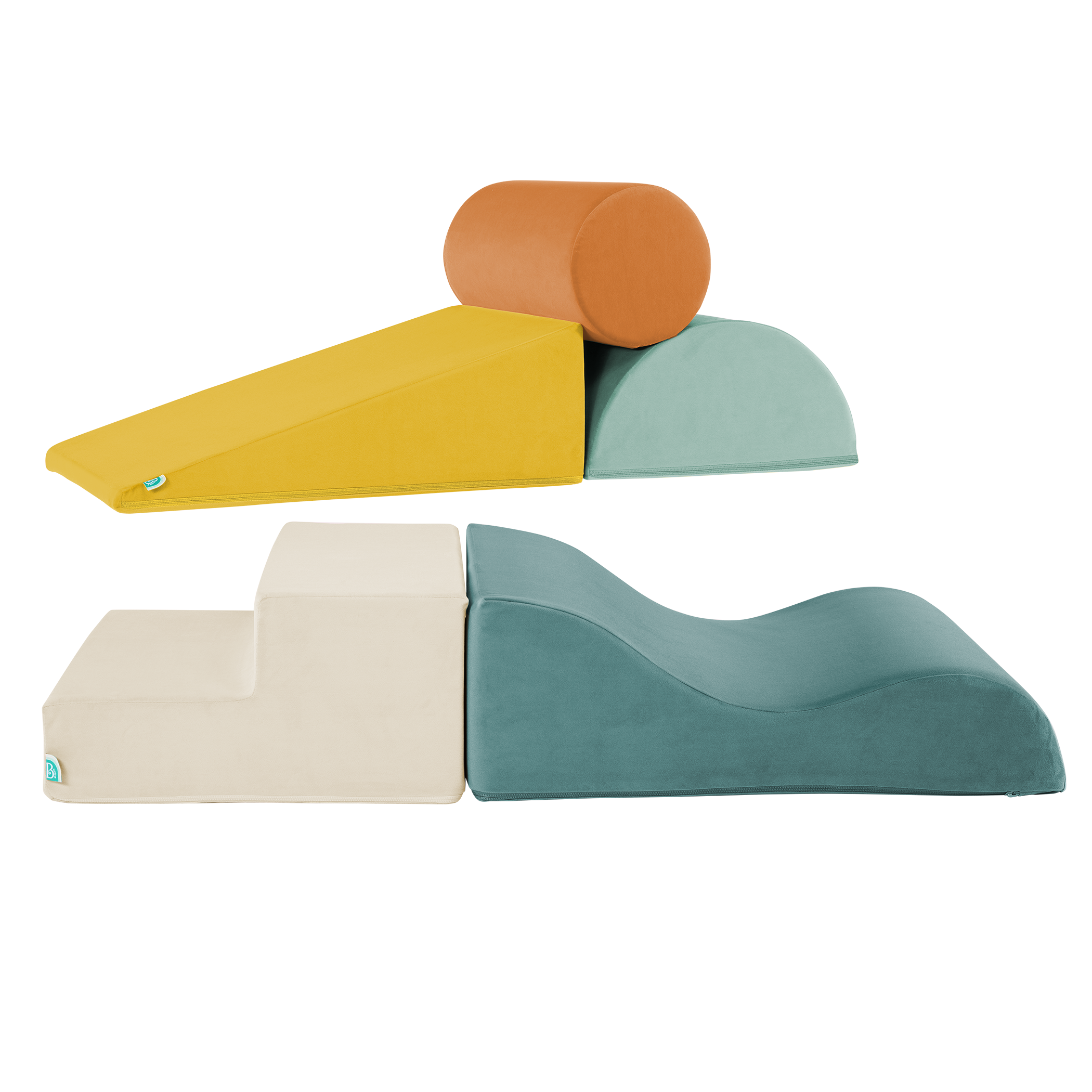 5-piece modular foam play shapes for kids indoor active basement play