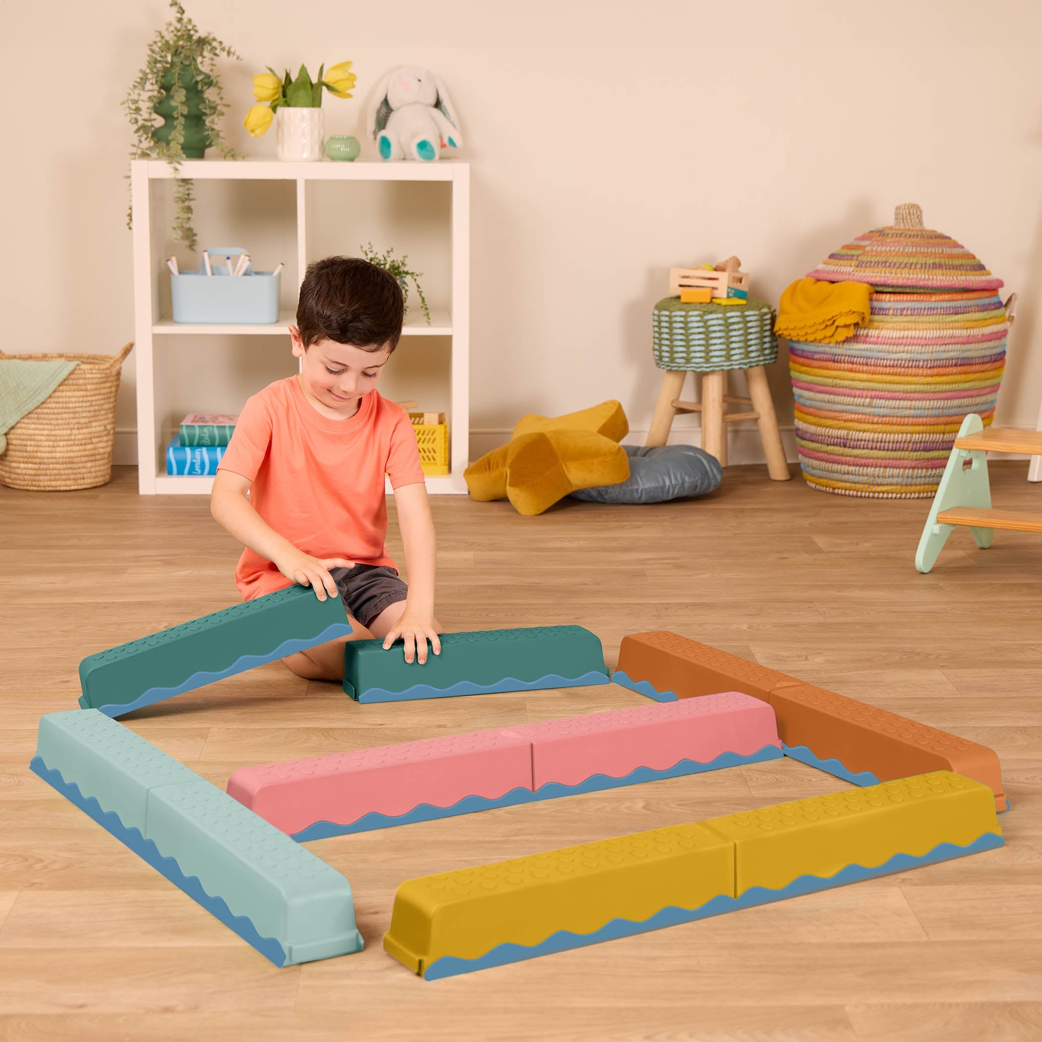 Balance beams toy for kids stackable active play Balance and Build Set
