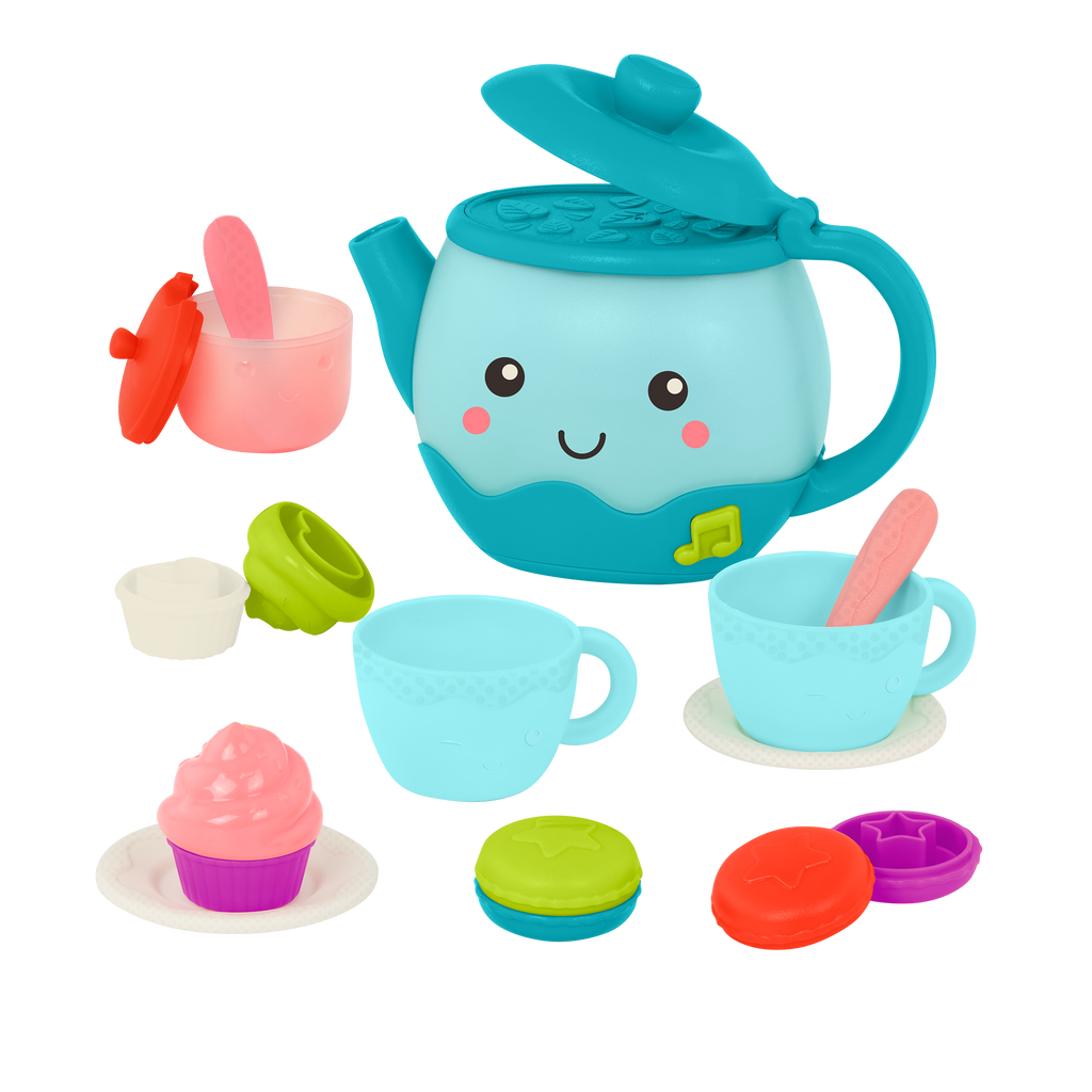 Musical tea party set for toddlers pretend play