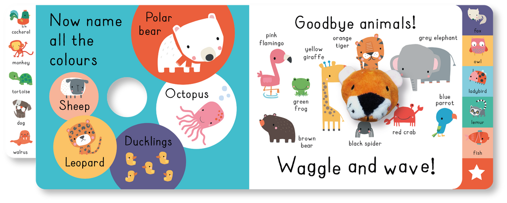Waggle & Wave Animal Colours Book