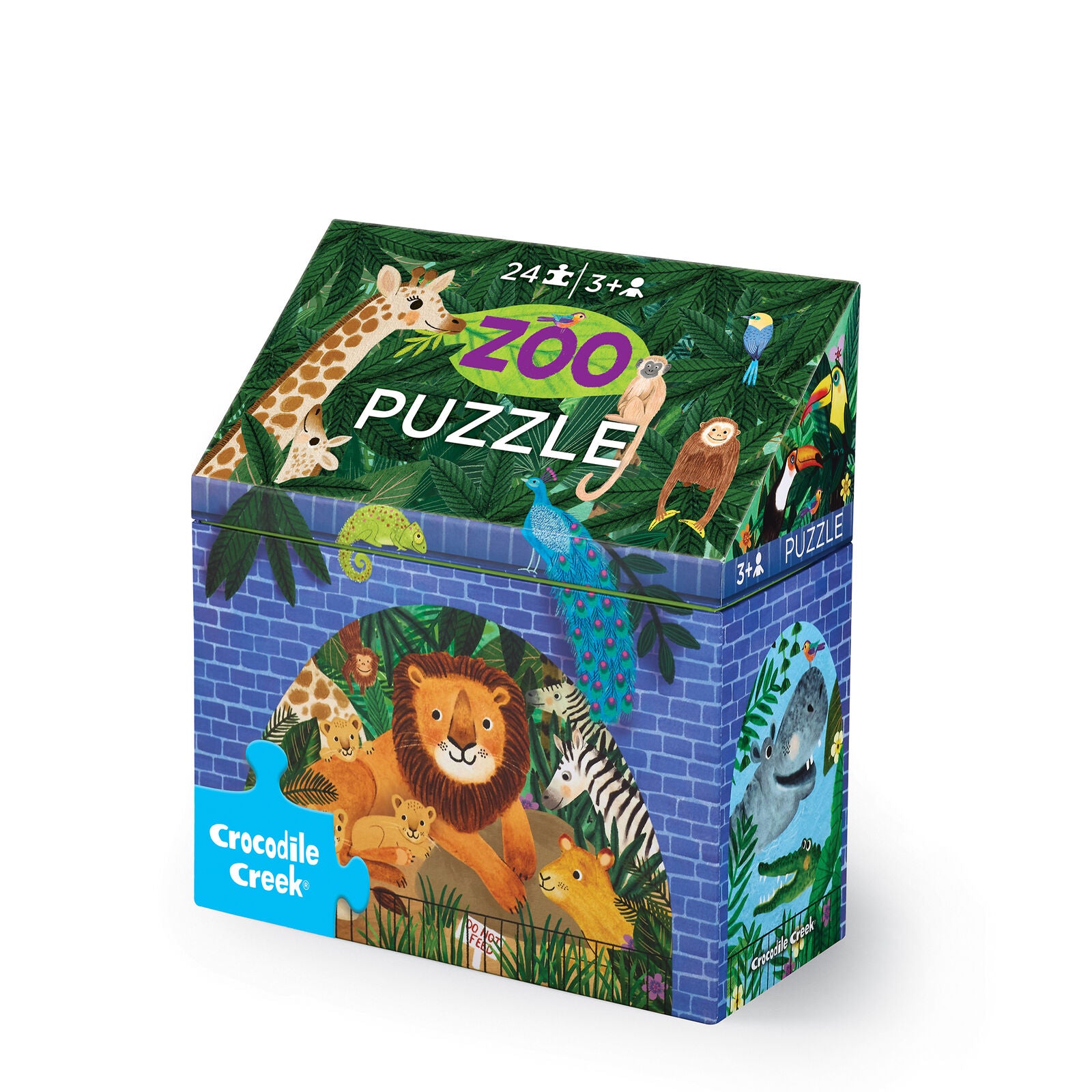 Crocodile Creek - Little Building Puzzle 24 pc - Zoo