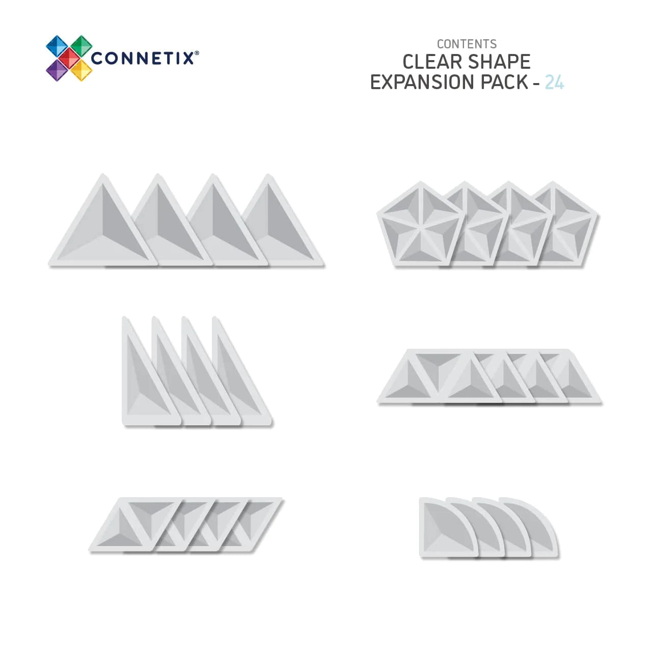 Connetix - Clear Shape Expansion 24pcs