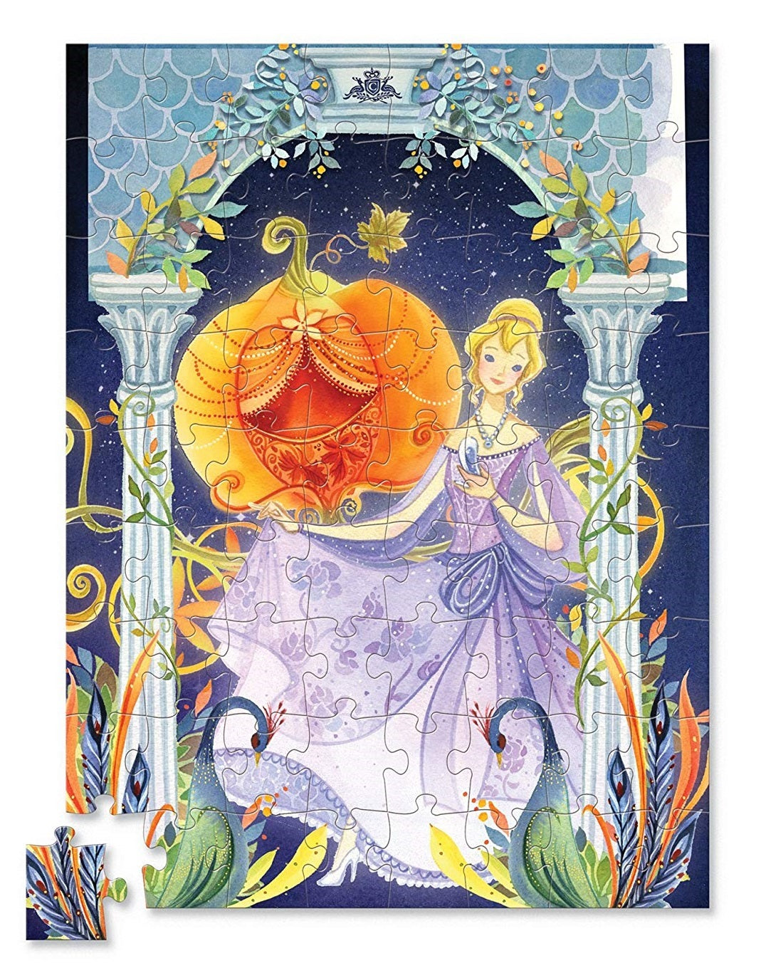 Crocodile Creek - Shaped Puzzle 72pcs - Cinderella Pumpkin