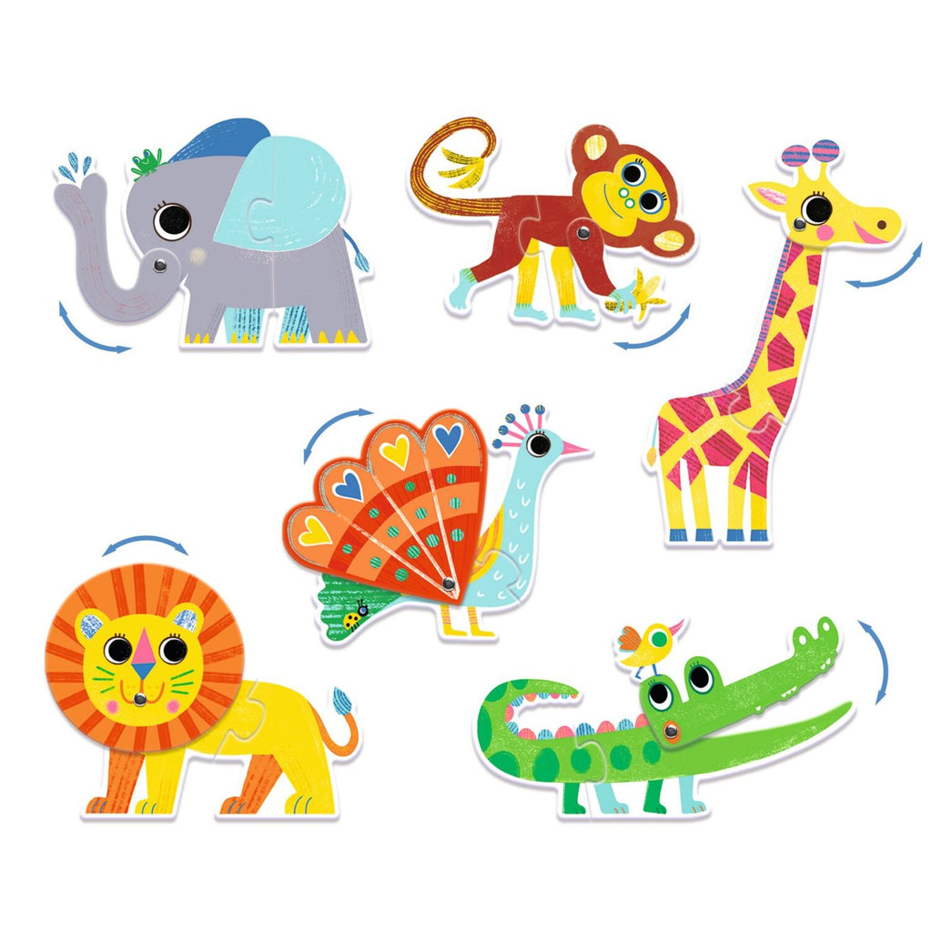Djeco - Puzzle Duo Animal 12pc