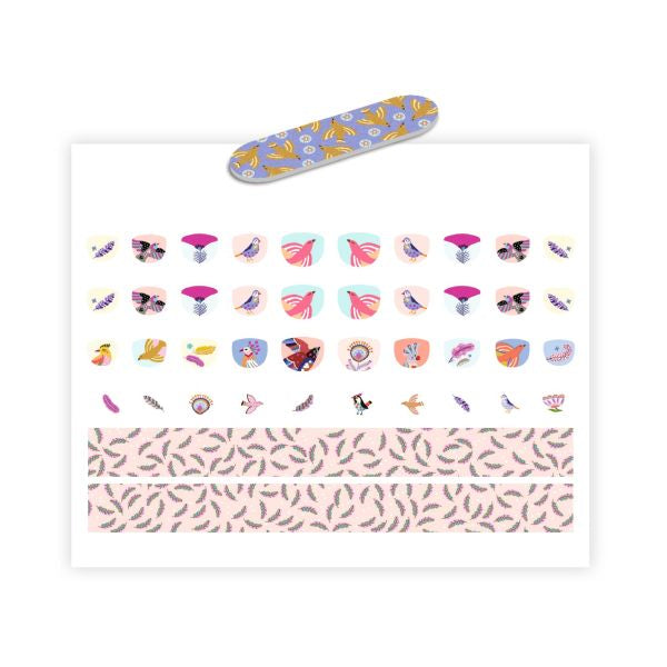 Djeco - 120 Feather Nail Stickers