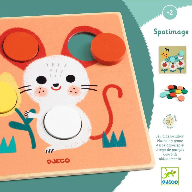 Djeco - Spotimage Colour Spot Matching Wooden Game