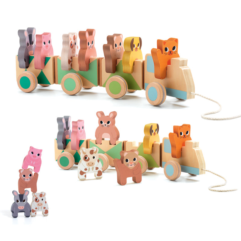 Djeco - Trainimo Farm Wooden Train