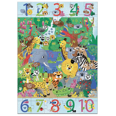 Djeco - Puzzle Giant 54pcs - 1 to 10 Jungle