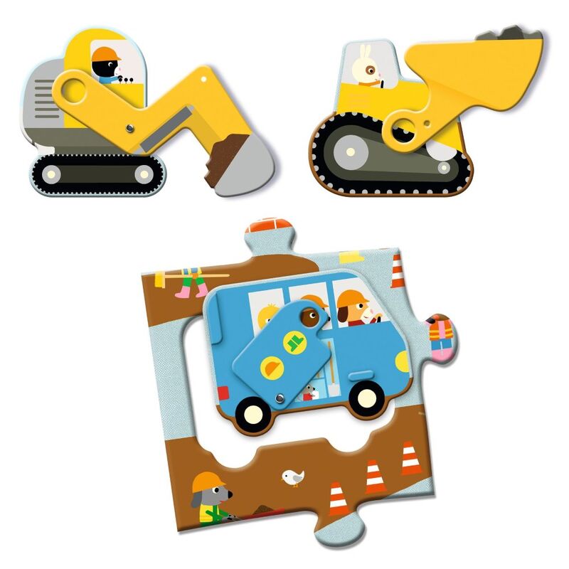 Dleco - Construction Site Giant Puzzle 17pc