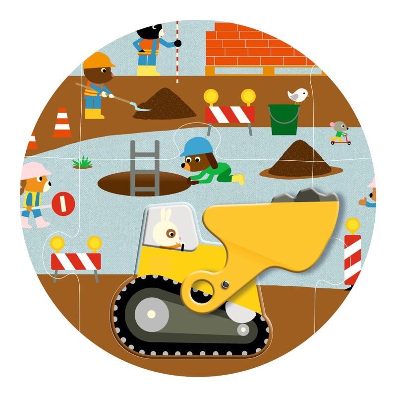Dleco - Construction Site Giant Puzzle 17pc