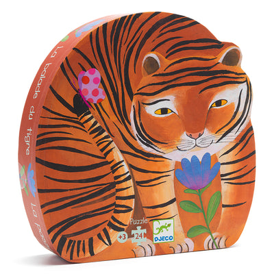 Djeco - Puzzle Silhouette 24pcs - The Tigers Walk