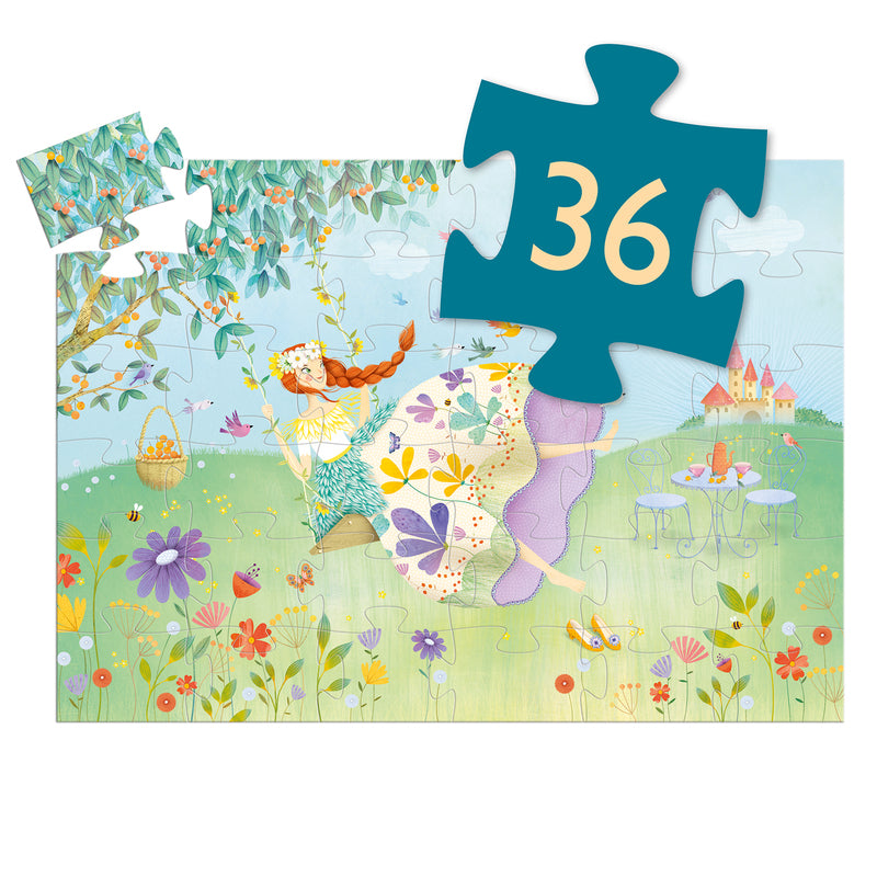 Djeco - Puzzle Silhouette 36pcs - The Princess Of Spring