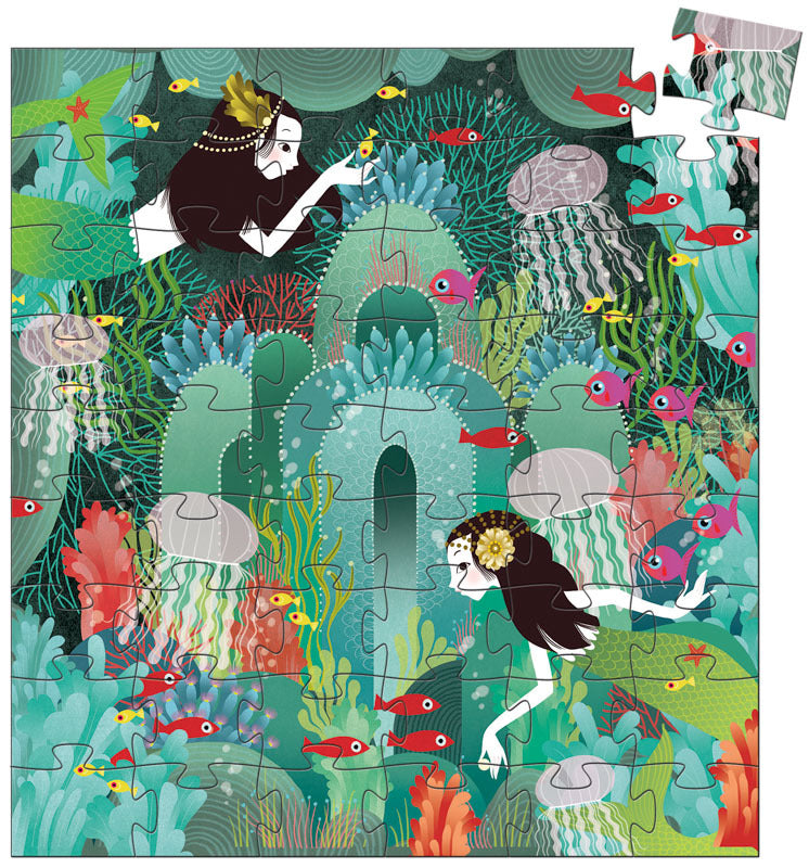 Djeco - Puzzle Silhouette 54pcs - Aquatic Paradise