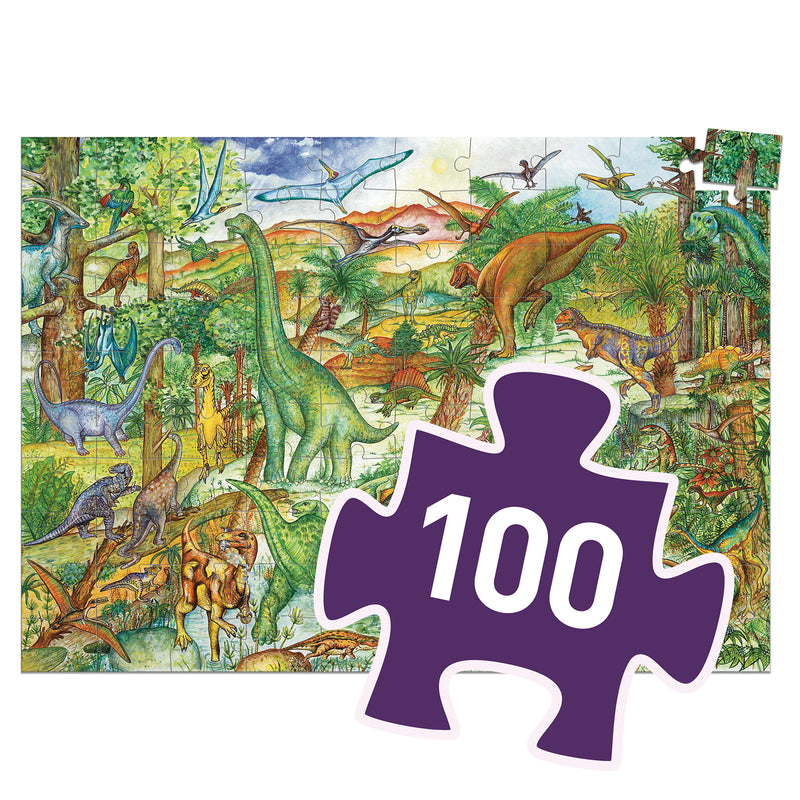 Djeco - Puzzle Observation 100pcs - Dinosaurs