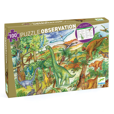 Djeco - Puzzle Observation 100pcs - Dinosaurs