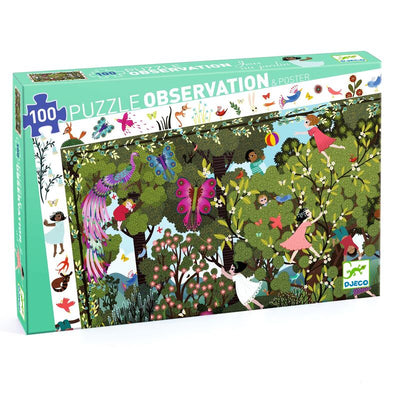 Djeco - Puzzle Observation 100pcs - Garden Play Time