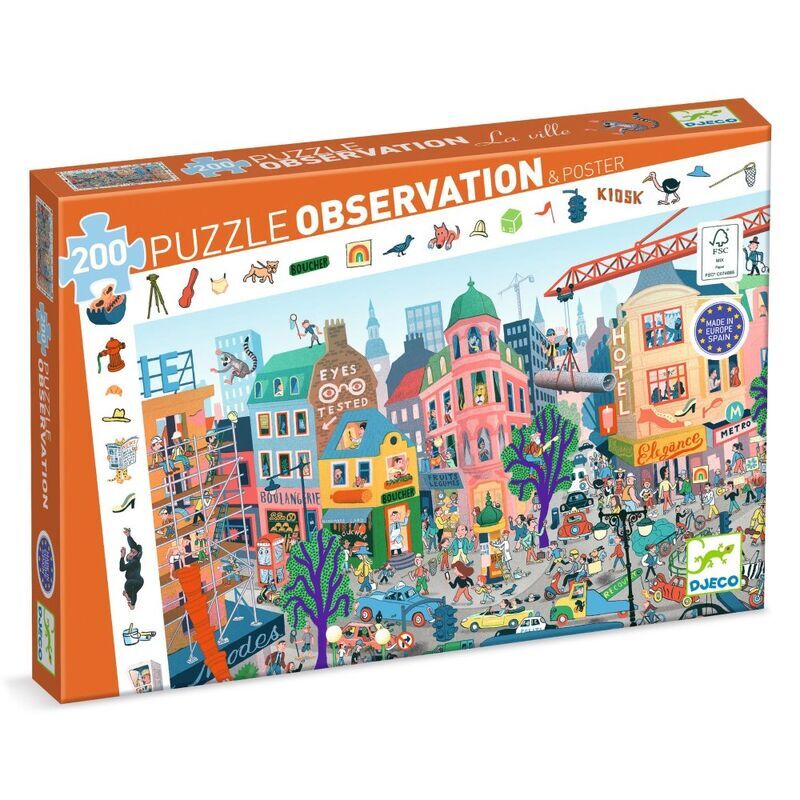 Djeco - The City 200pc Observation Puzzle