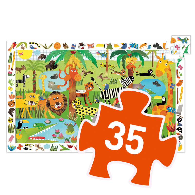 Djeco - Puzzle Observation 35pcs - Jungle