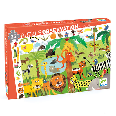 Djeco - Puzzle Observation 35pcs - Jungle