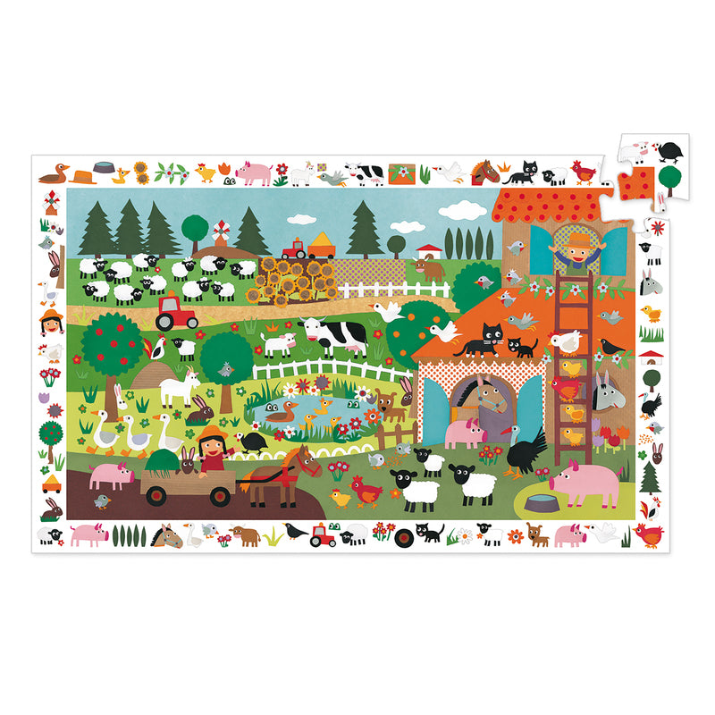 Djeco - Puzzle Observation 35pcs - The Farm