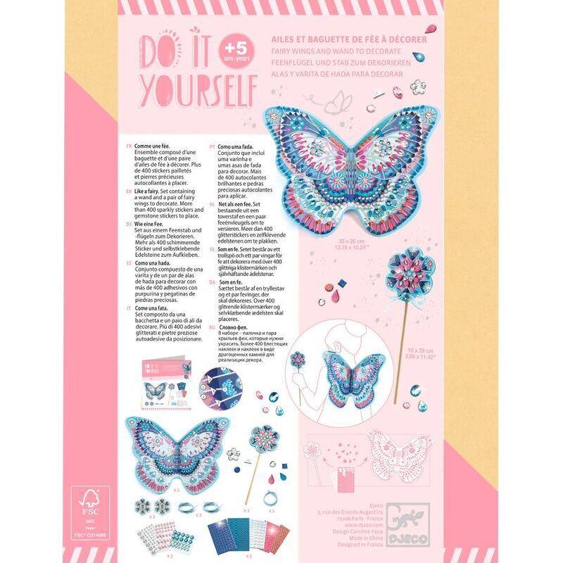 Djeco - Do it Yourself - Fairy Wings & Wand Kit