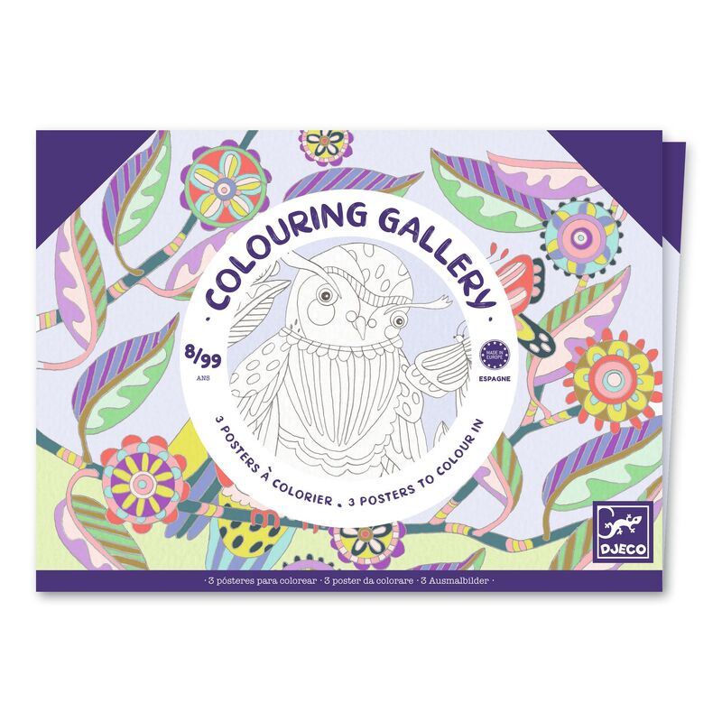 Djeco - Colouring Gallery - Birds