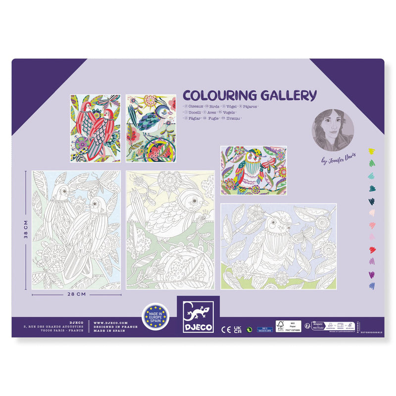 Djeco - Colouring Gallery - Birds
