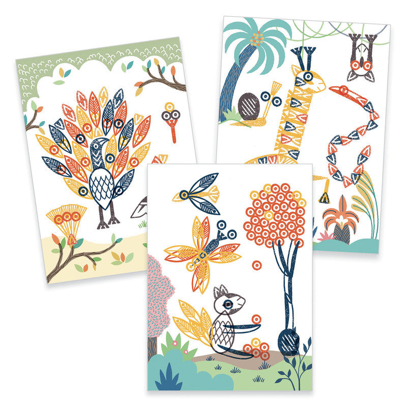 Djeco - Surprising Animals Stamp Set