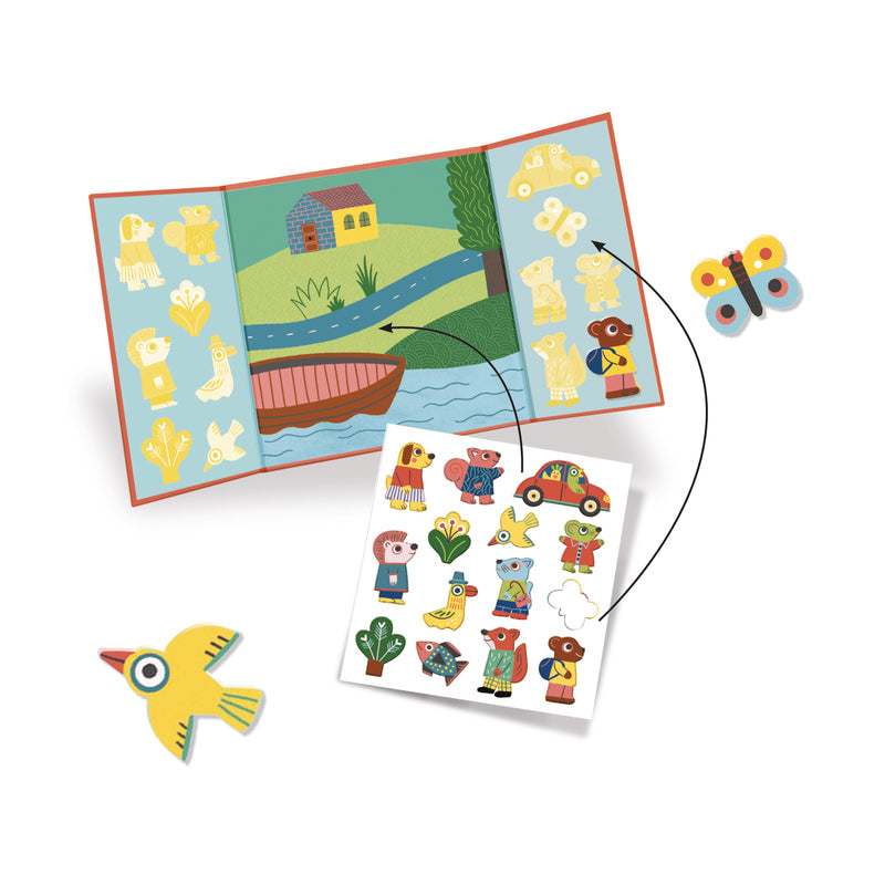 Djeco - Animals Stickers Set