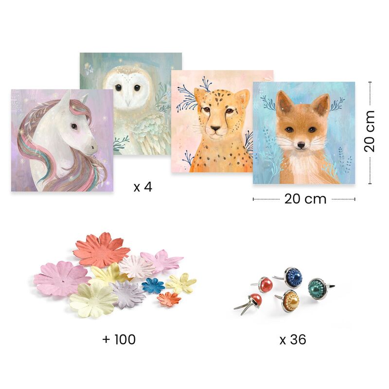 Djeco - Floral Wreaths 3D Pictures Art Kit