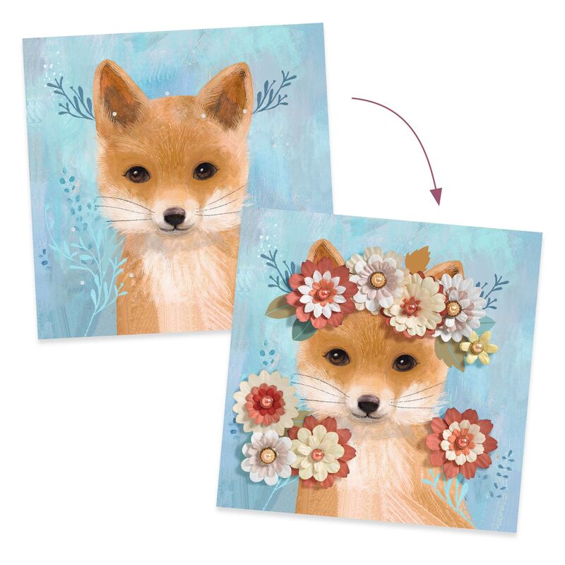 Djeco - Floral Wreaths 3D Pictures Art Kit