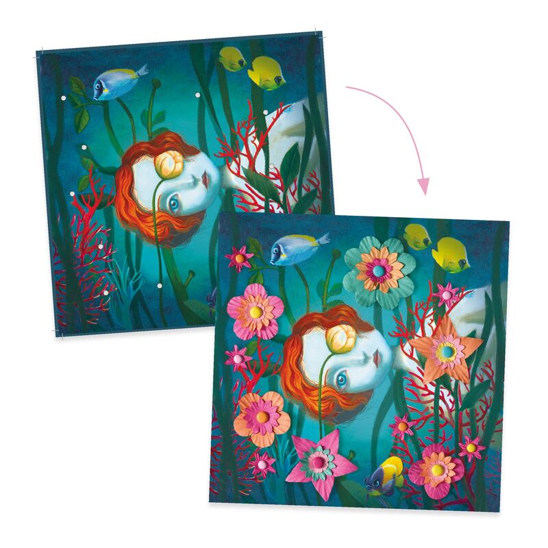 Djeco - Rock'n Roses 3D Pictures Art Kit