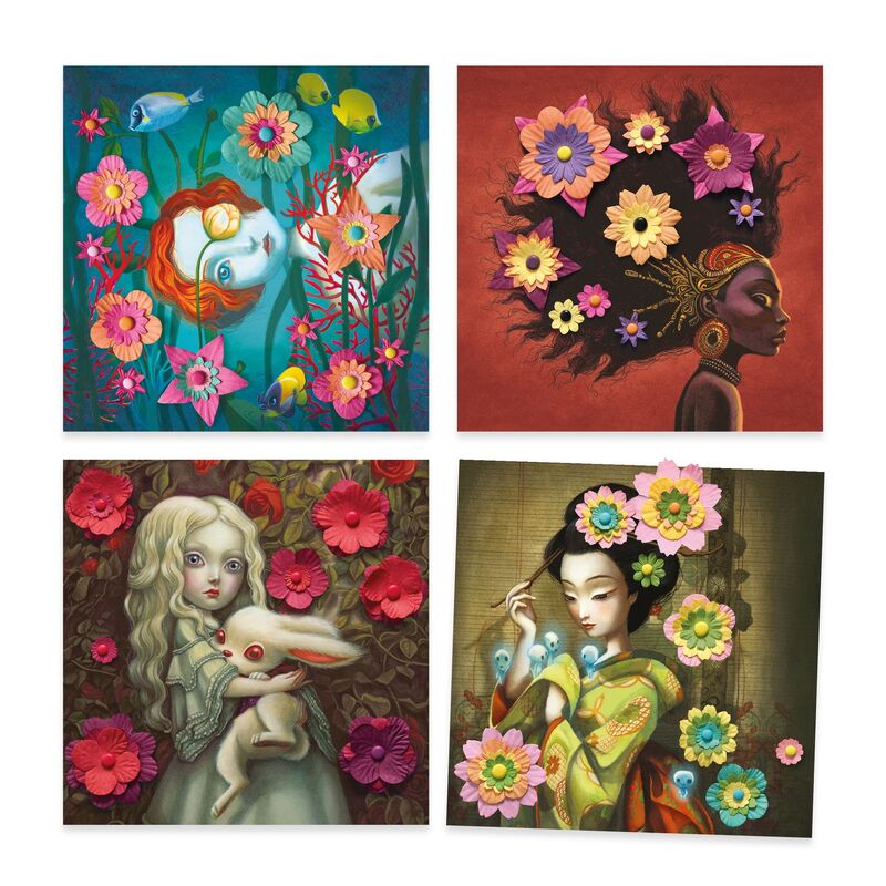 Djeco - Rock'n Roses 3D Pictures Art Kit