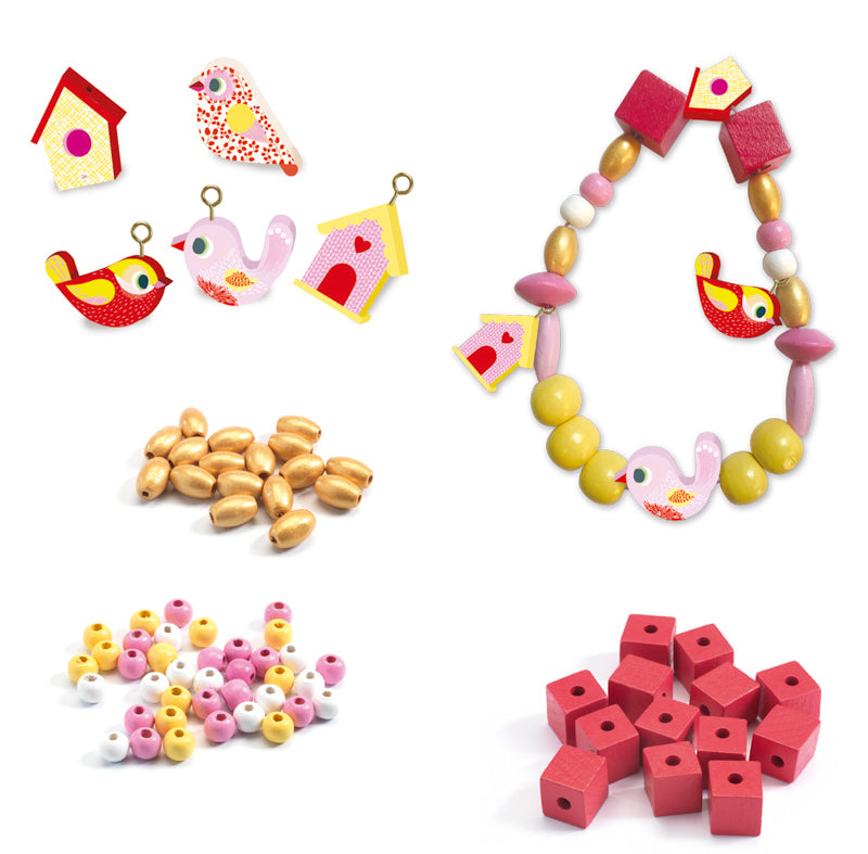 Djeco - Birds Wooden Beads