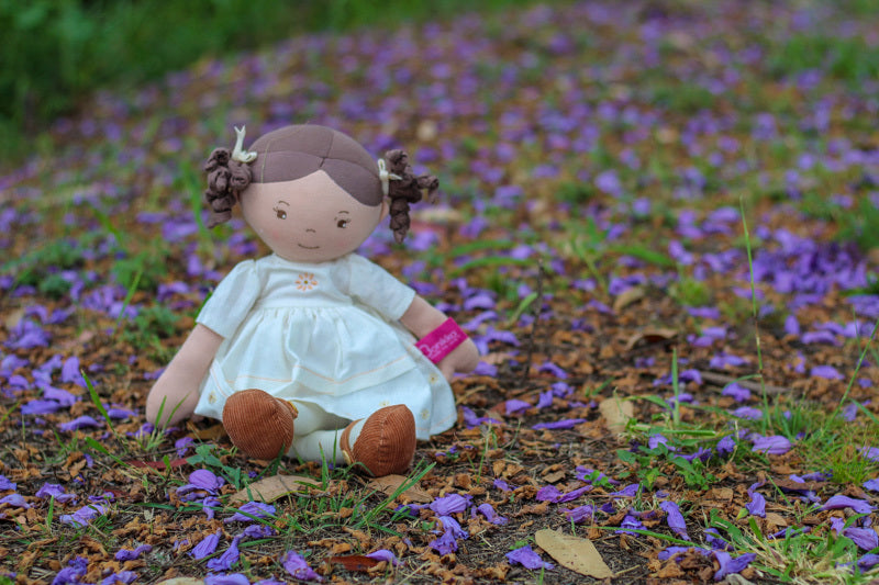 Bonikka - Cecilia Linen Doll with Brown Hair