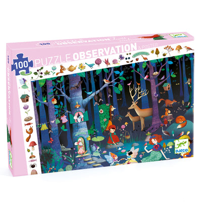 Djeco - Puzzle Observation 100pcs - Enchanted Forest