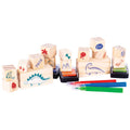 Edvantage - Wooden Stamp Set - Dinosaur World