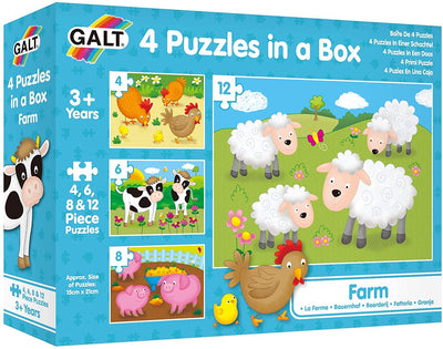 Galt - 4 Puzzles in a Box - Farm