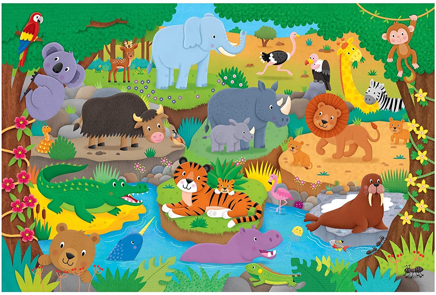 Galt - Giant Floor Puzzle 30pcs - Alphabet Animals
