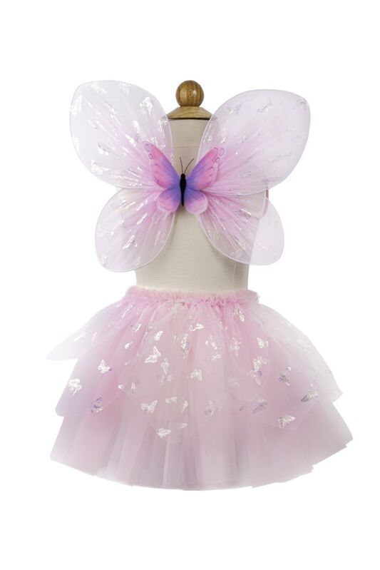 Great Pretenders - Pink Flutter Butterfly Skirt with Wings Size 4-6