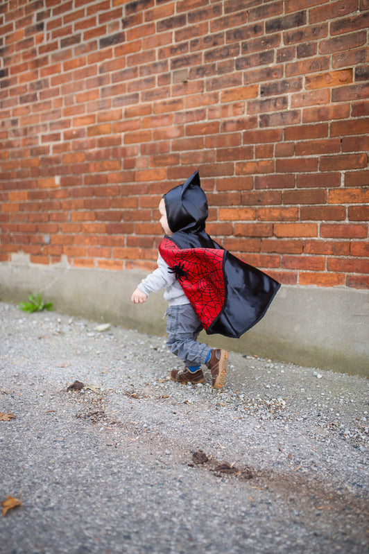 Great Pretenders - Toddler Reversible Spider & Bat Cape - Size 2-3