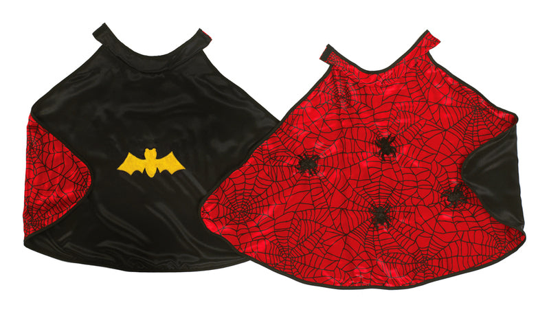 Great Pretenders - Reversible Spider & Bat Cape with Mask - Size 4-6