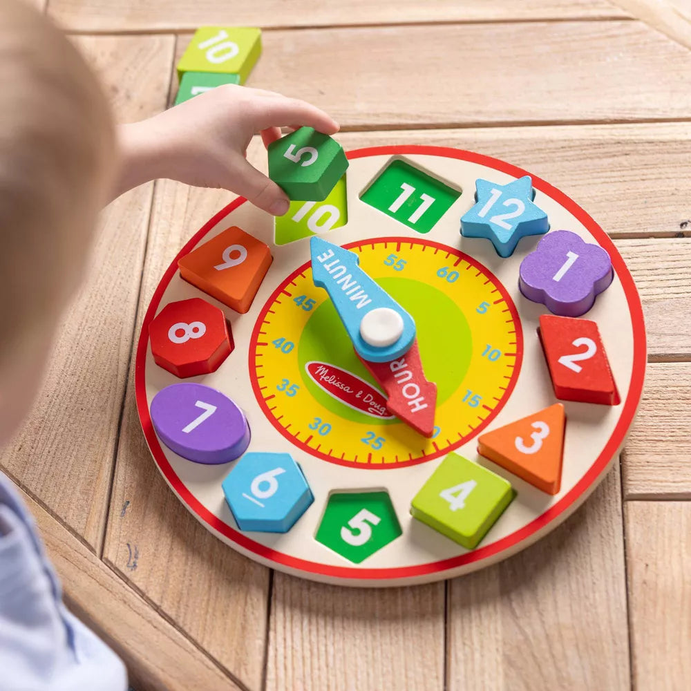 Melissa & Doug - Wooden Shape Sorting Clock