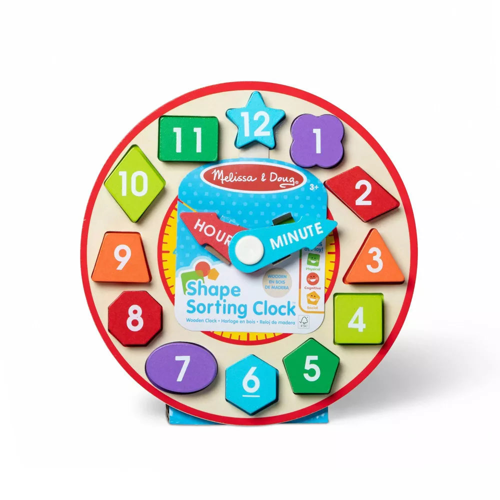 Melissa & Doug - Wooden Shape Sorting Clock