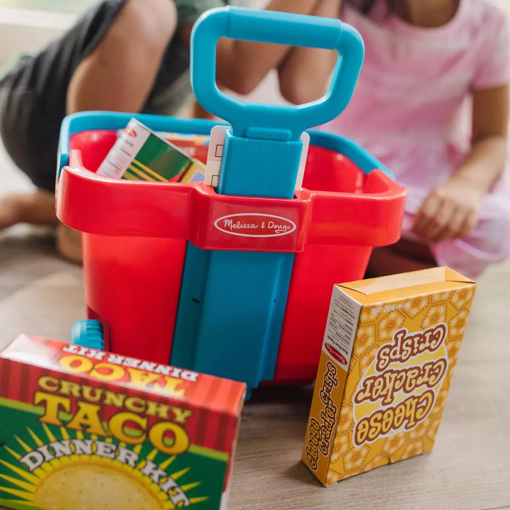 Melissa & Doug - Fill & Roll Grocery Basket Play Set